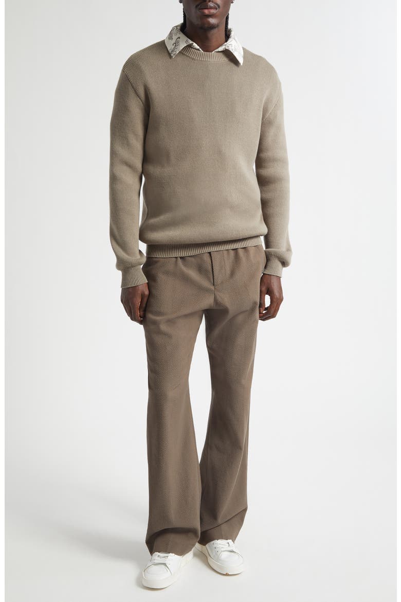 Journey Regular Fit Embroidered Rib Sweater, Alternate, color, LIGHT TAUPE