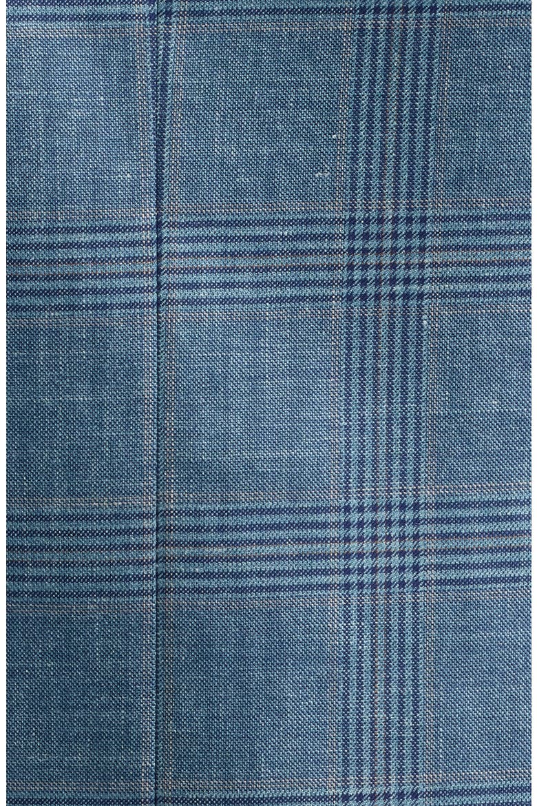 Teal & Blue Plaid Slub Wool Blend Sport Coat, Alternate, color, GREEN/ BLUE