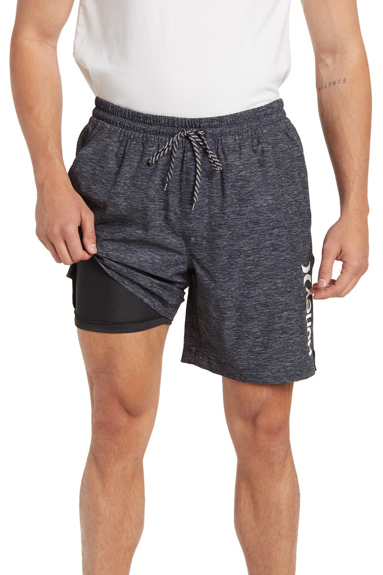 Static Volley Swim Shorts, Alternate, color, BLACK