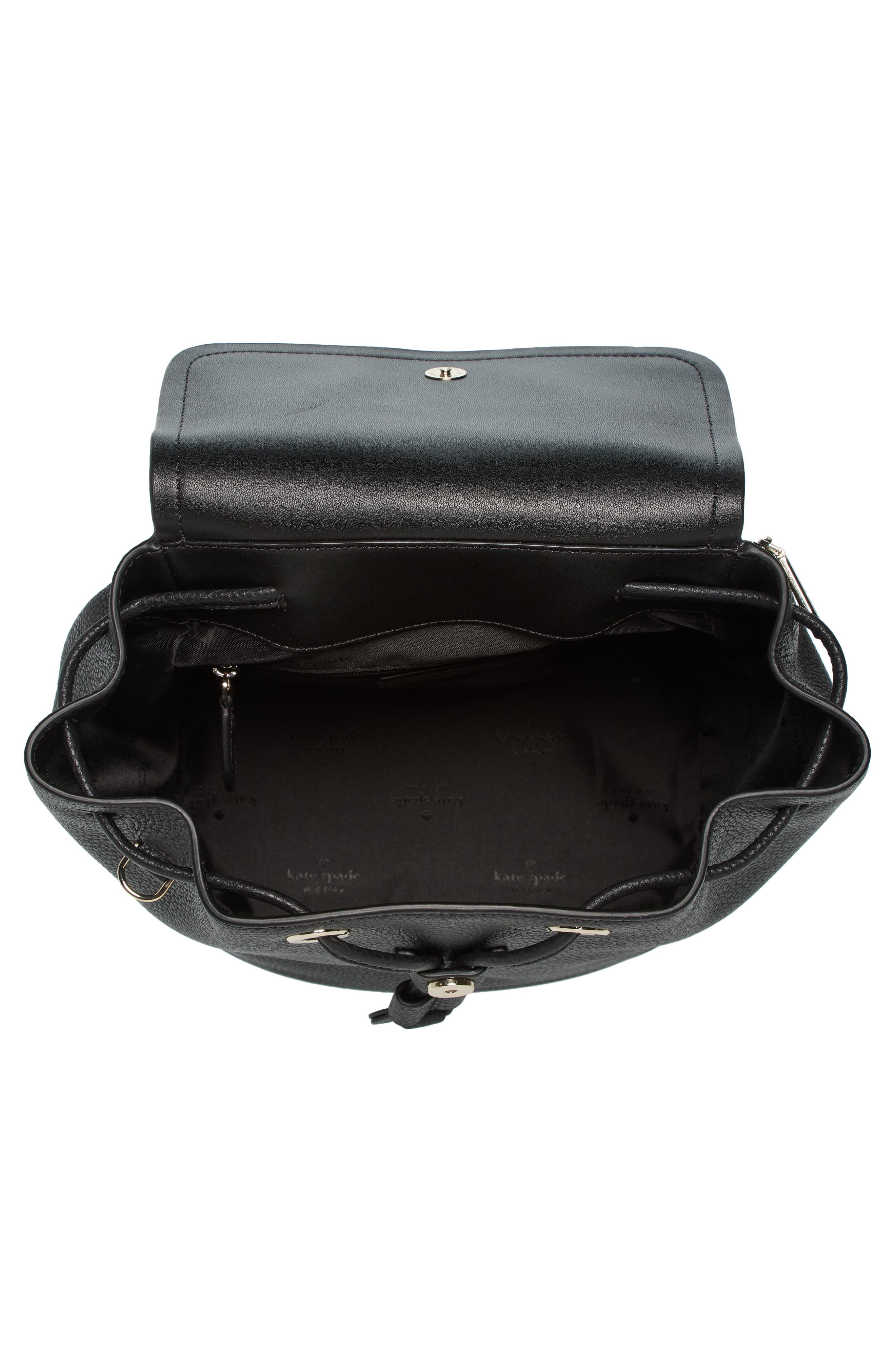 Kate Spade New York rosie medium leather flap backpack, Alternate, color, 
