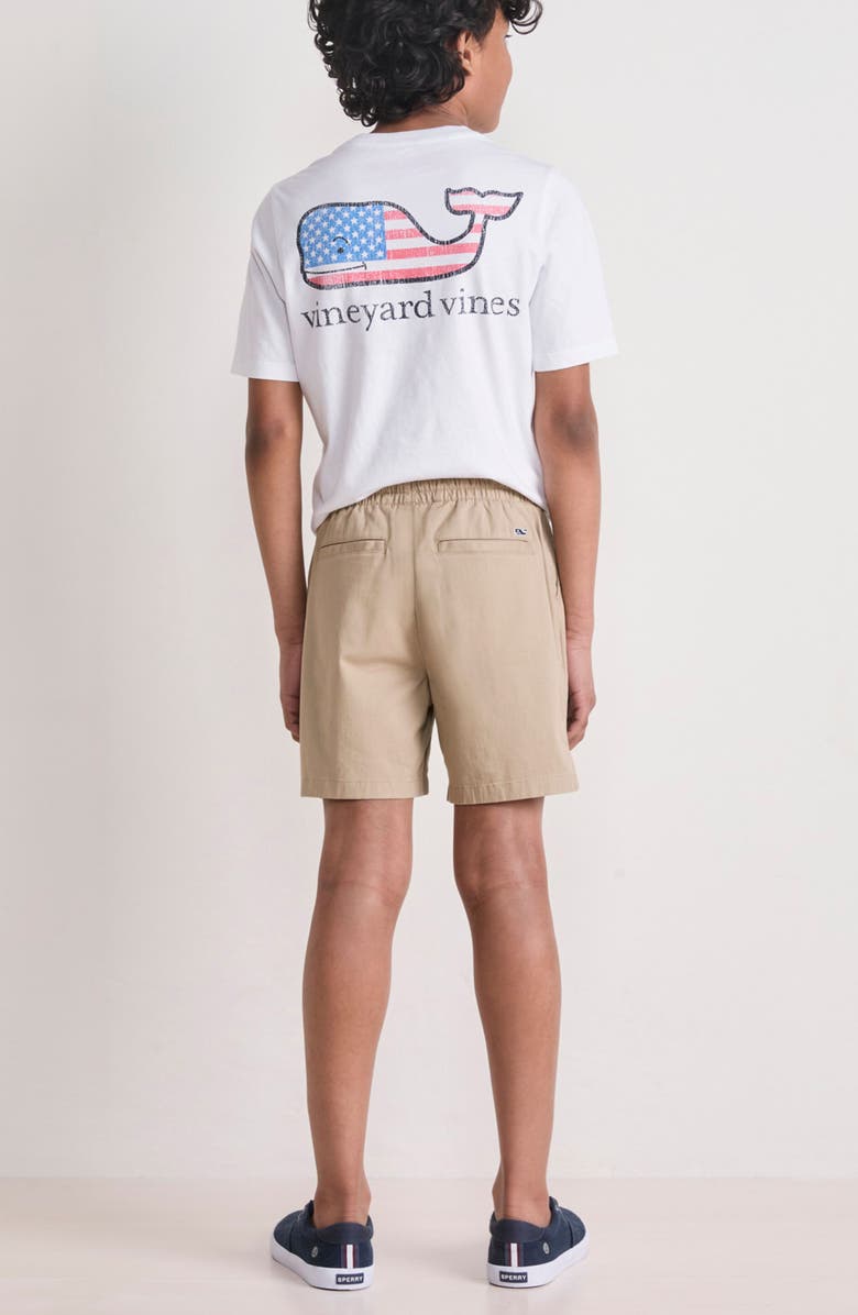 vineyard vines Kids' Drawstring Stretch Twill Chino Shorts, Alternate, color, Khaki