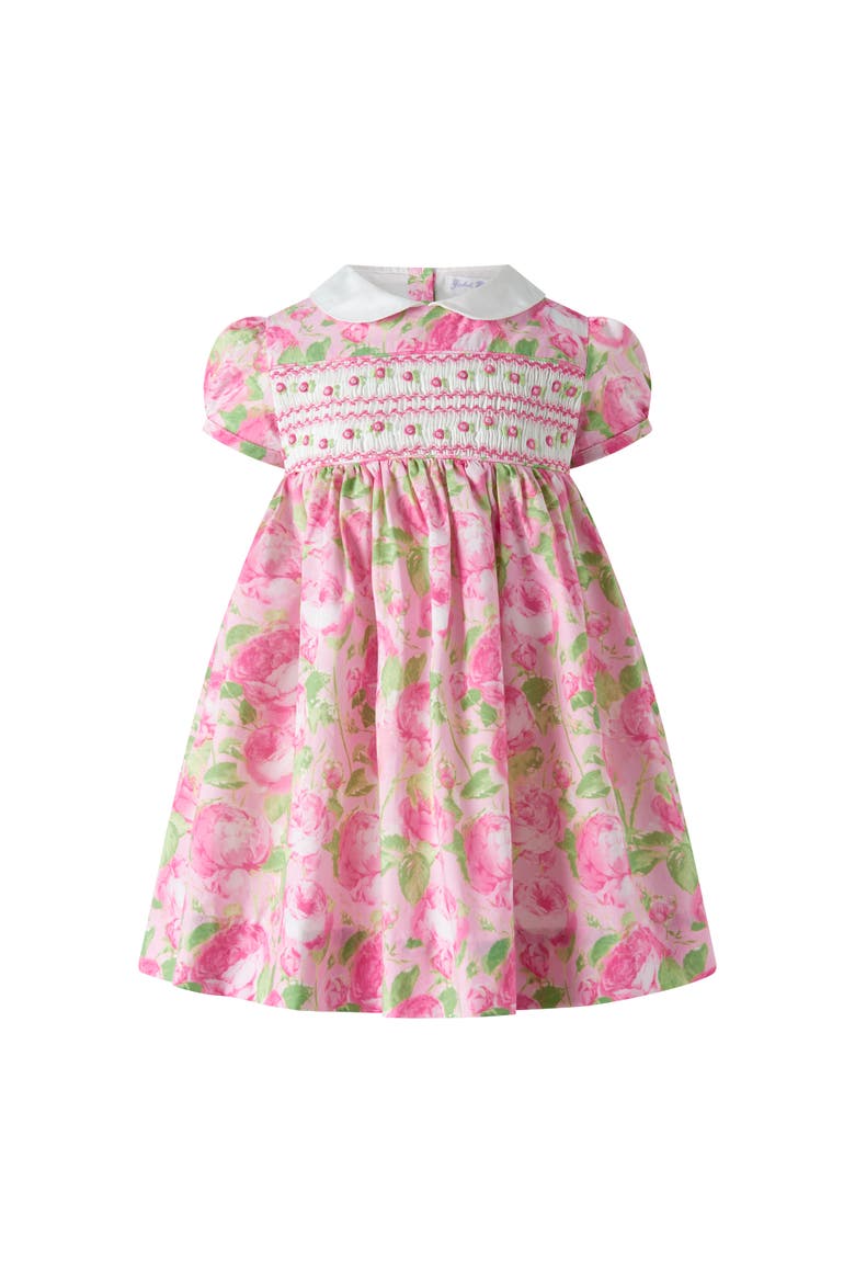 Classic Rose Smocked Dress and Bloomers, Main, color, Pink