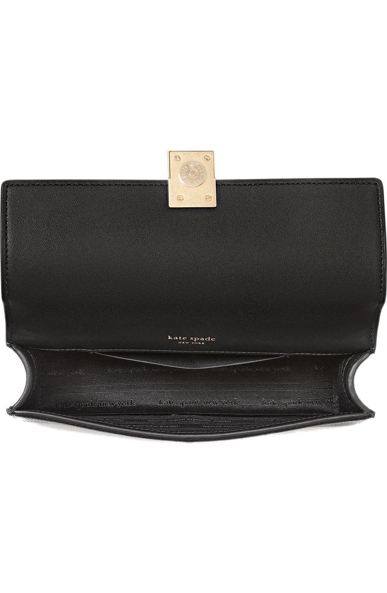 Kate Spade New York deco pebble leather convertible crossbody bag, Alternate, color, Black