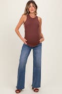 PinkBlush Classic Wash Wide Leg Maternity Jeans