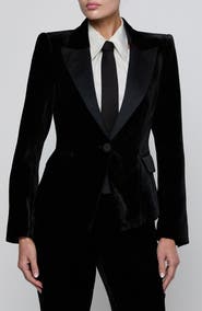L'AGENCE Philippa Velvet Tuxedo Blazer