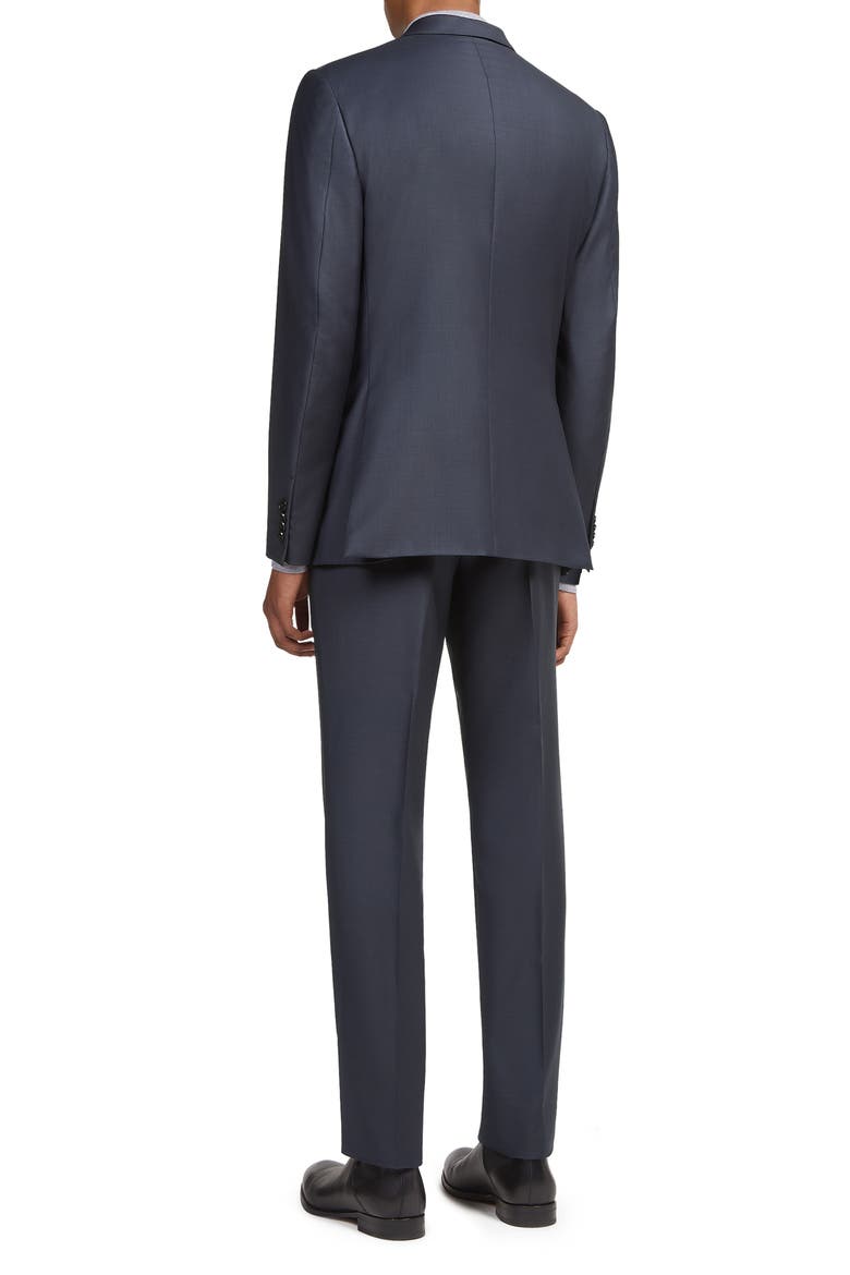 Pin Dot Trofeo Milano Wool Suit, Alternate, color, NAVY