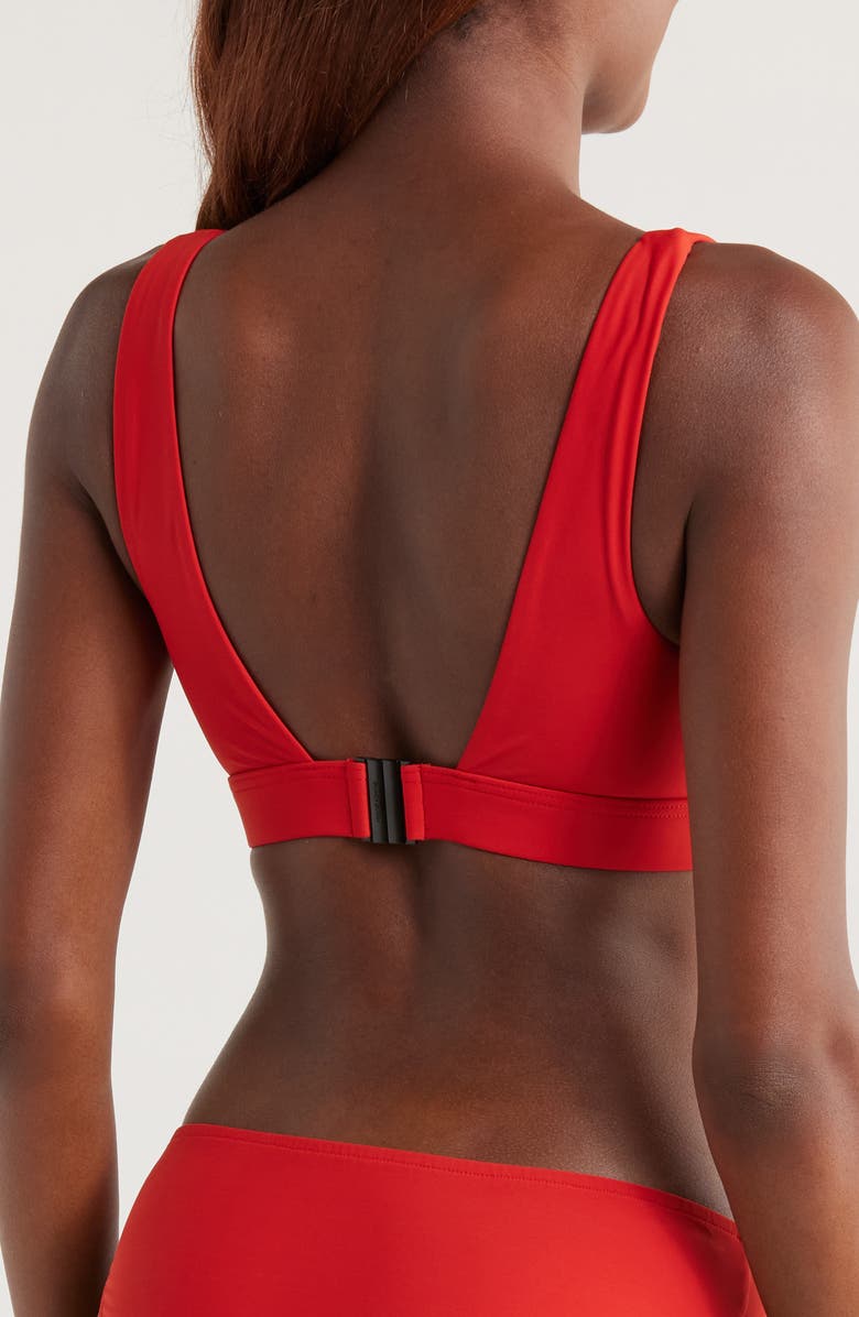 BONDI BORN Lya Bikini Top, Alternate, color, Rosso