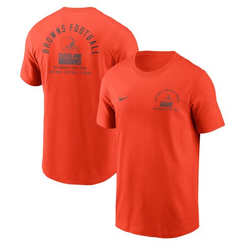 Men's Nike Orange Cleveland Browns Split Logo T-Shirt
