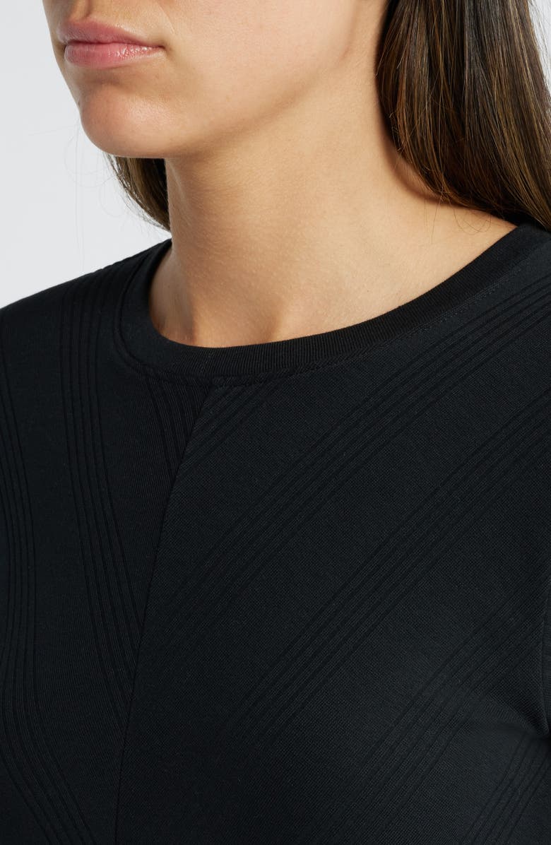 Treasure & Bond Directional Rib Long Sleeve Cotton Blend Knit Dress, Alternate, color, 