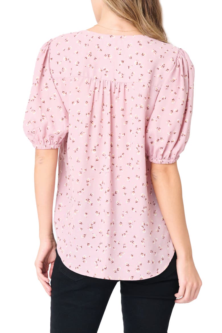 Avery Floral Print Top, Alternate, color, PINK DITSY