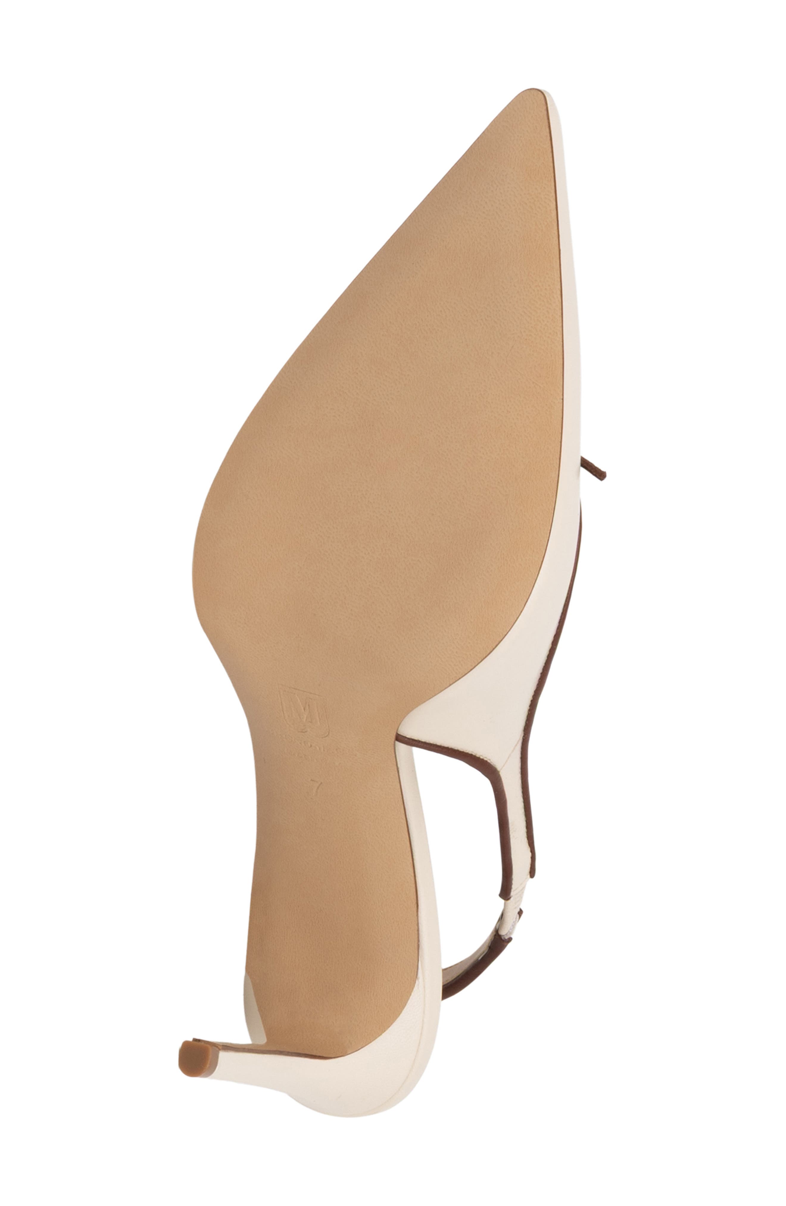 Pastel Leather Slingback Pump, Alternate, color, BONE/ CARAMEL NAPPA