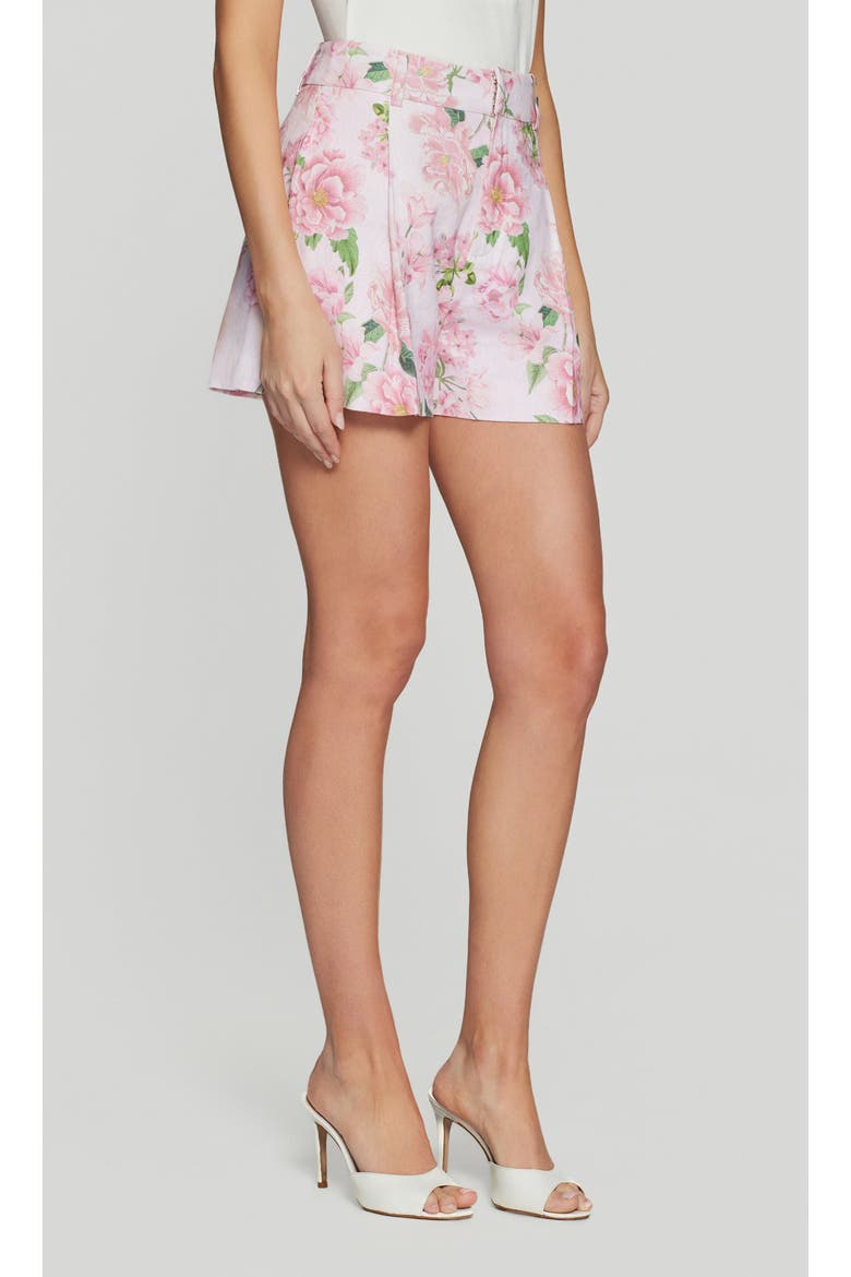 Sena Floral Linen Shorts, Alternate, color, Pink Petal Dream