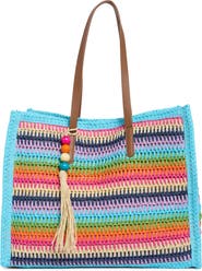 Dolce Vita Citrine Woven Straw Tote