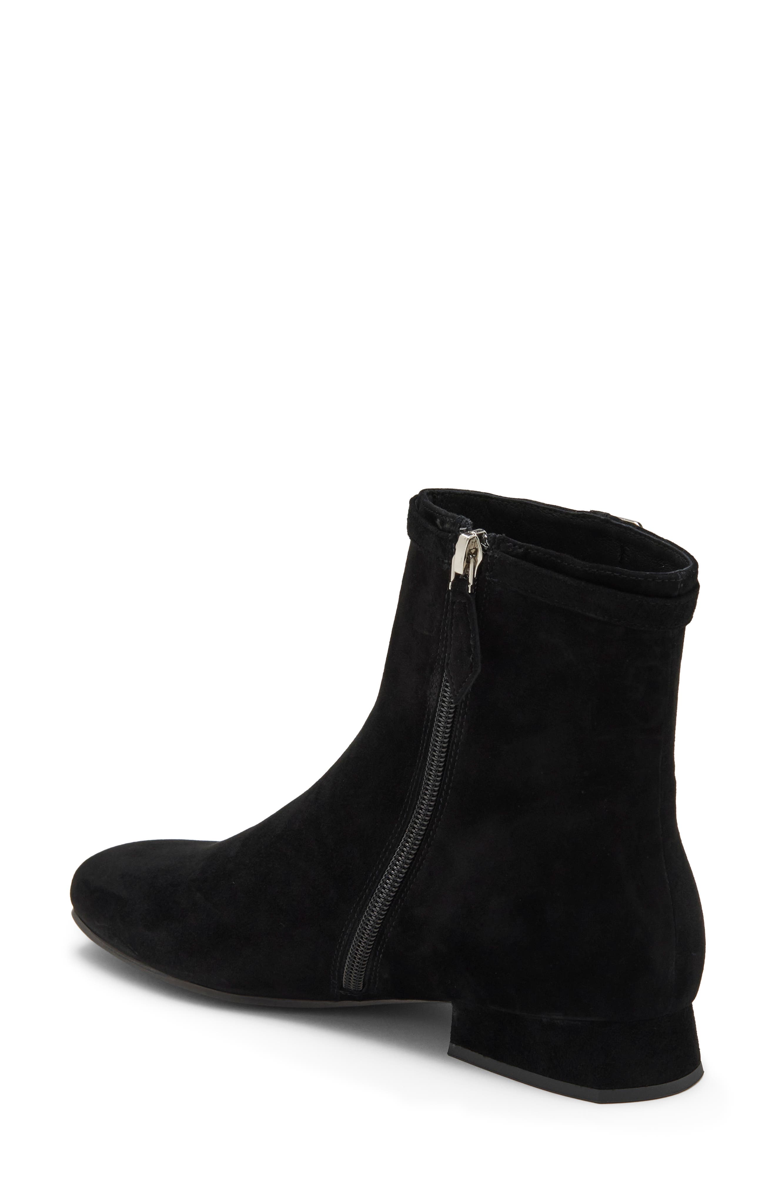 Reggiani Leather Bootie, Alternate, color, BLACK SUEDE