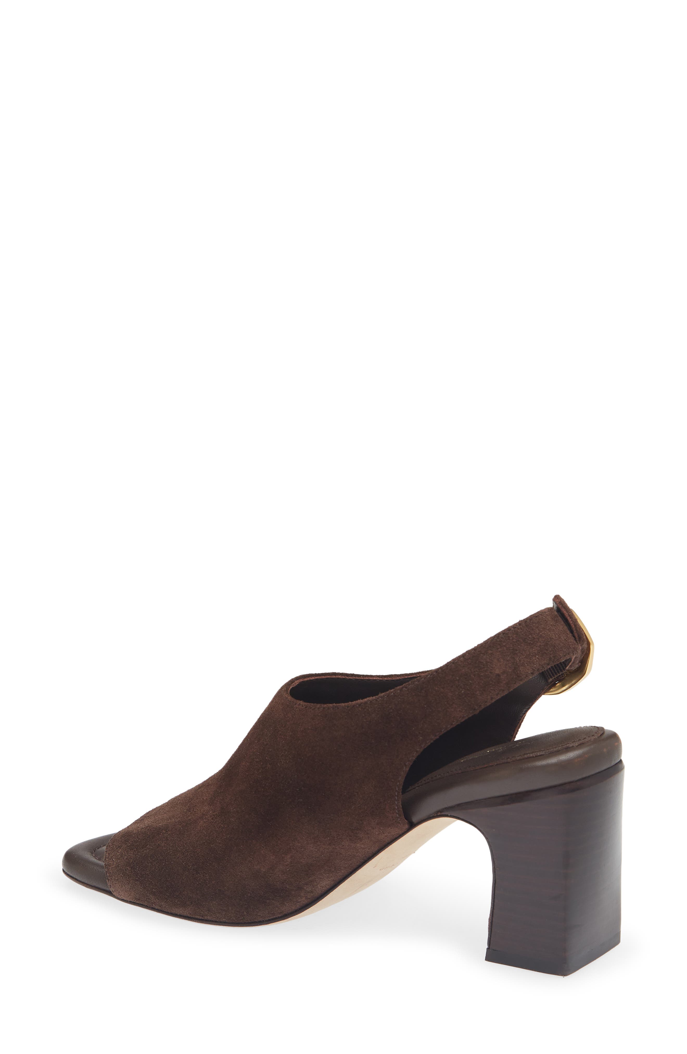 Gigi Slingback Sandal, Alternate, color, DARK CHOCOLATE SUEDE