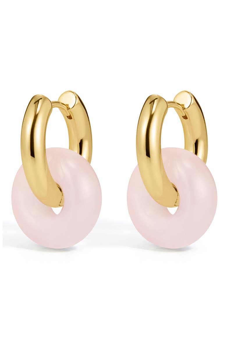 Rio Washer Hoop Earrings, Main, color, GOLD