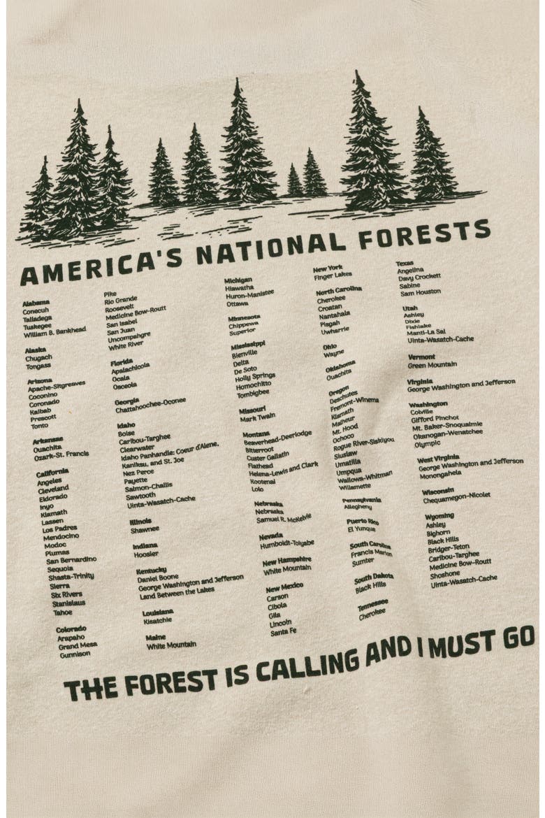 American National Forests Bucket List Sweatshirt by Wild Tribute, Alternate, color, Multi