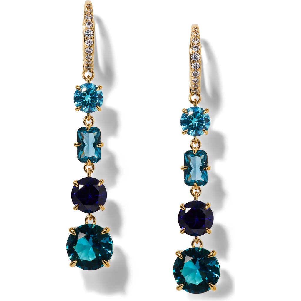 Nadri Stellar Linear Lever-back Earrings In Gold