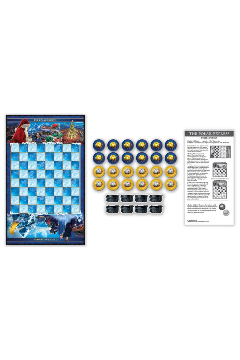 The Polar Express Checkers Board Game, Alternate, color, Multicolor