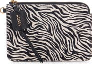 Isabel Marant Zebra Print Leather Zip Pouch