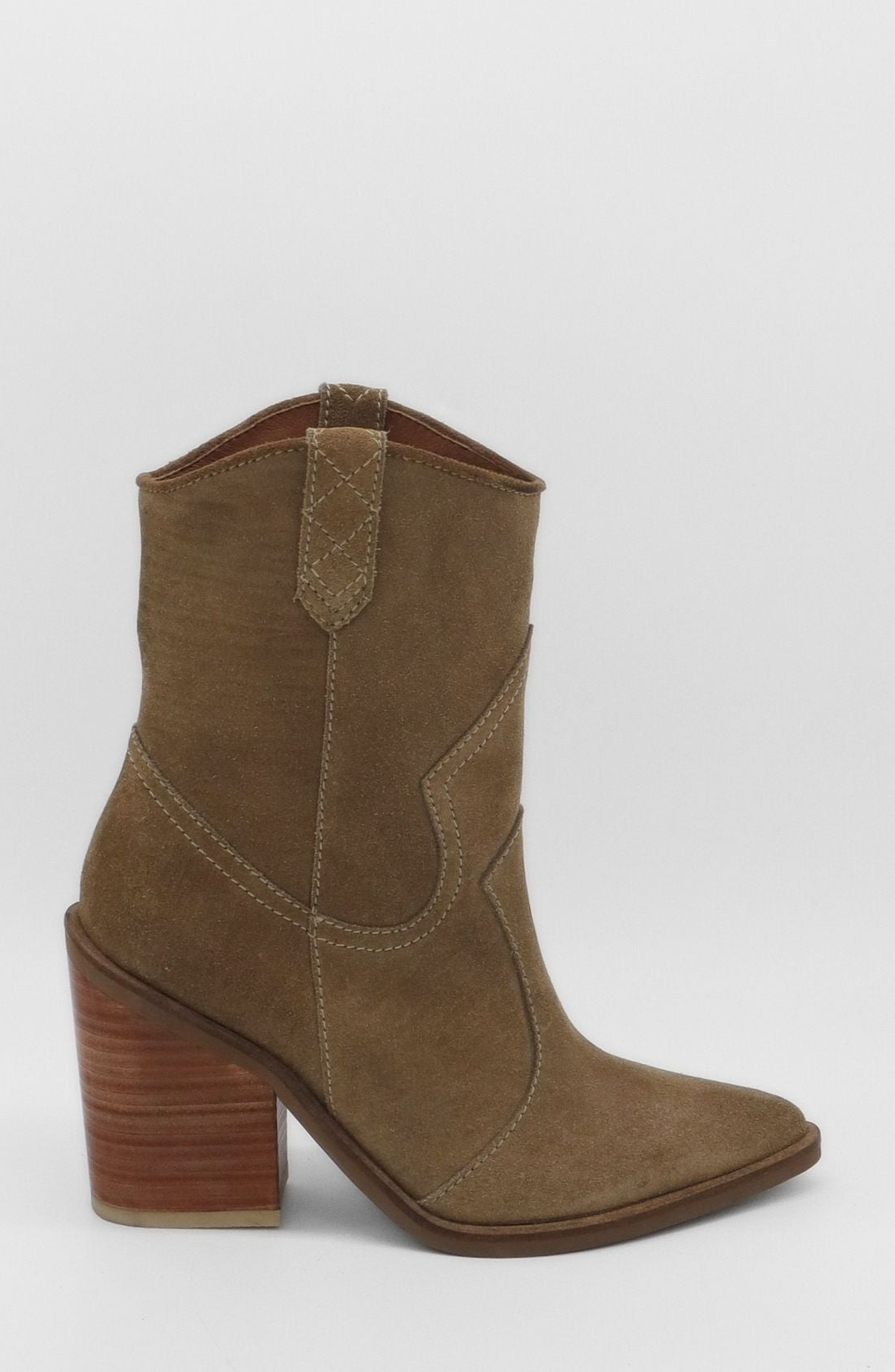 STIVALI NEW YORK Strength Western Cowboy Boots, Alternate, color, Mocha Suede