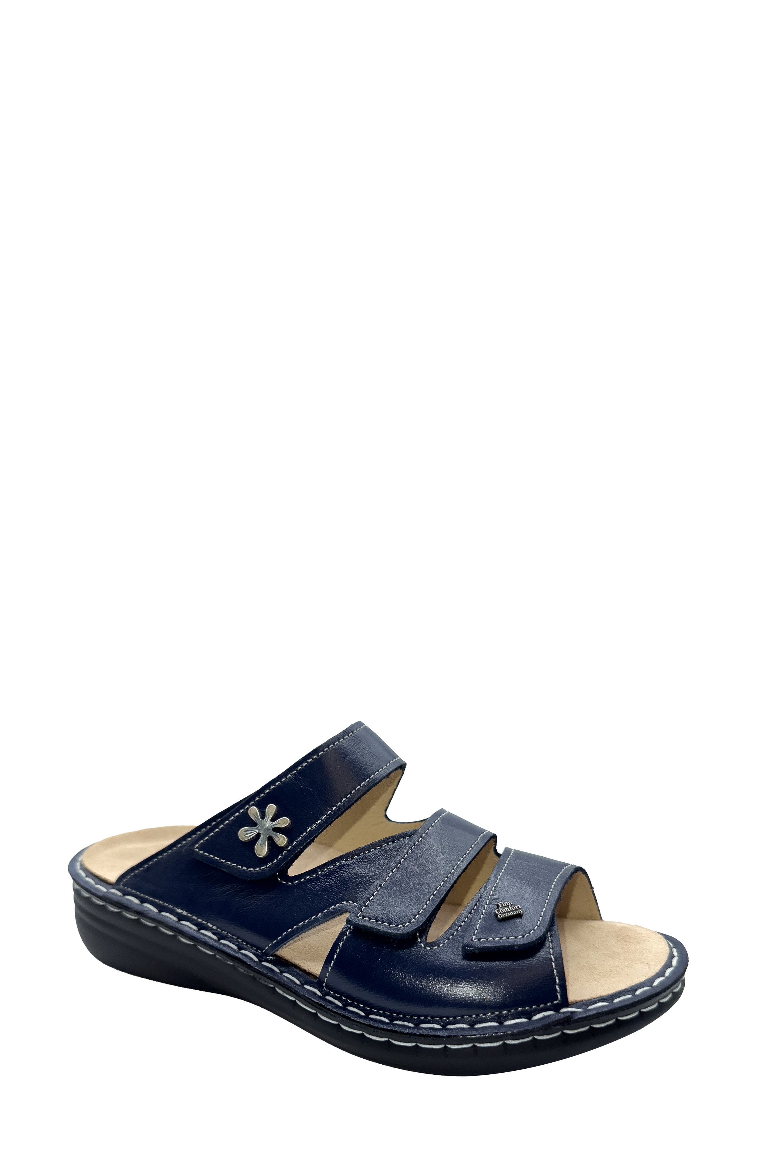 Finn Comfort Grenada Slide Sandal, Main, color, Blue Sapphire