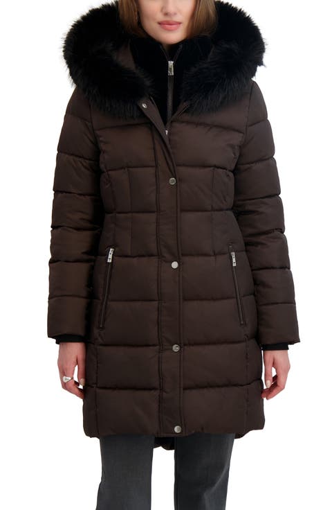 Dana Puffer Coat with Faux Fur Trim