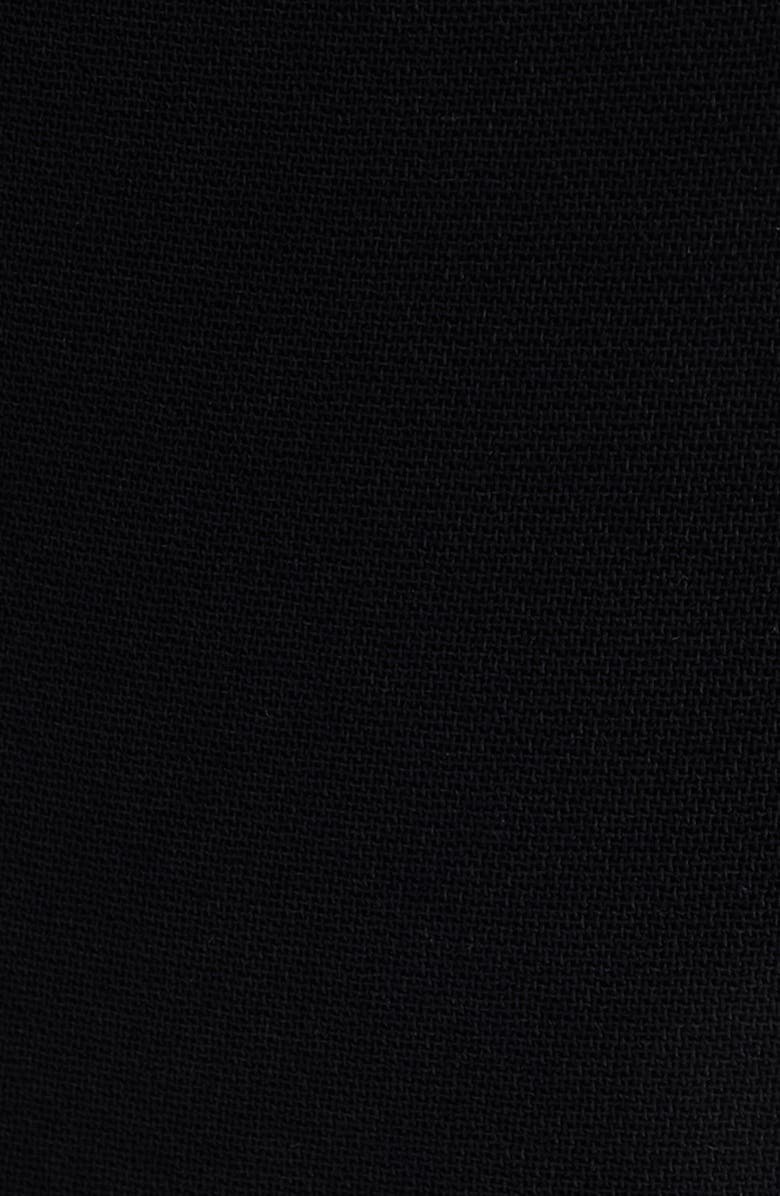 Jacquemus The Pesce Draped Shoulder Compact Crepe Minidress, Alternate, color, Black