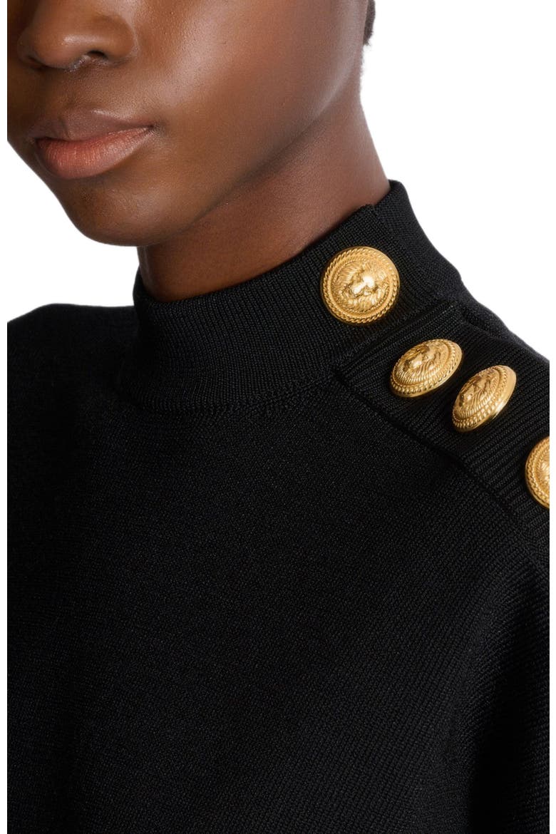 Flared knit short dress, Alternate, color, black