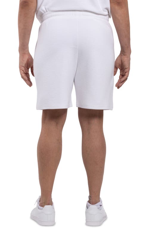 Spring + Mercer Textured Golf Shorts In White