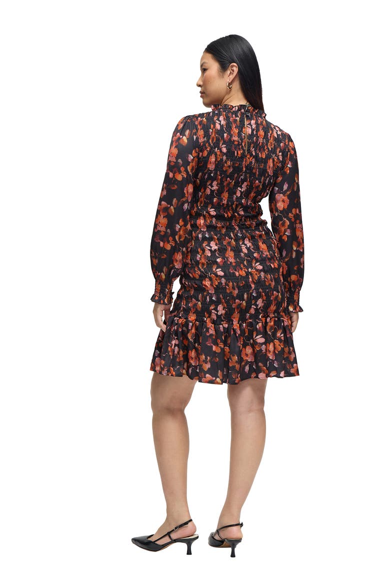 The RSVP Smocked Mini Maternity Dress, Alternate, color, Blur Floral Pink