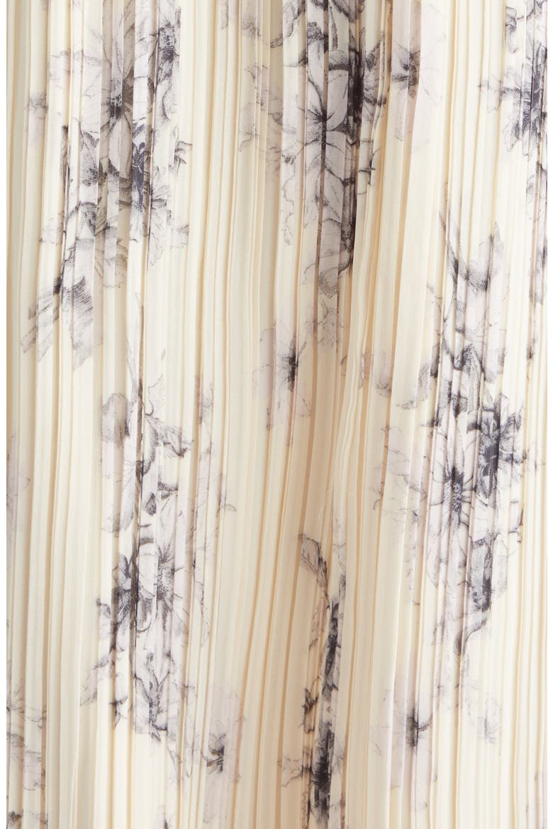 Handsketched Floral Delaine Skirt, Alternate, color, GARDENIA/ BLACK