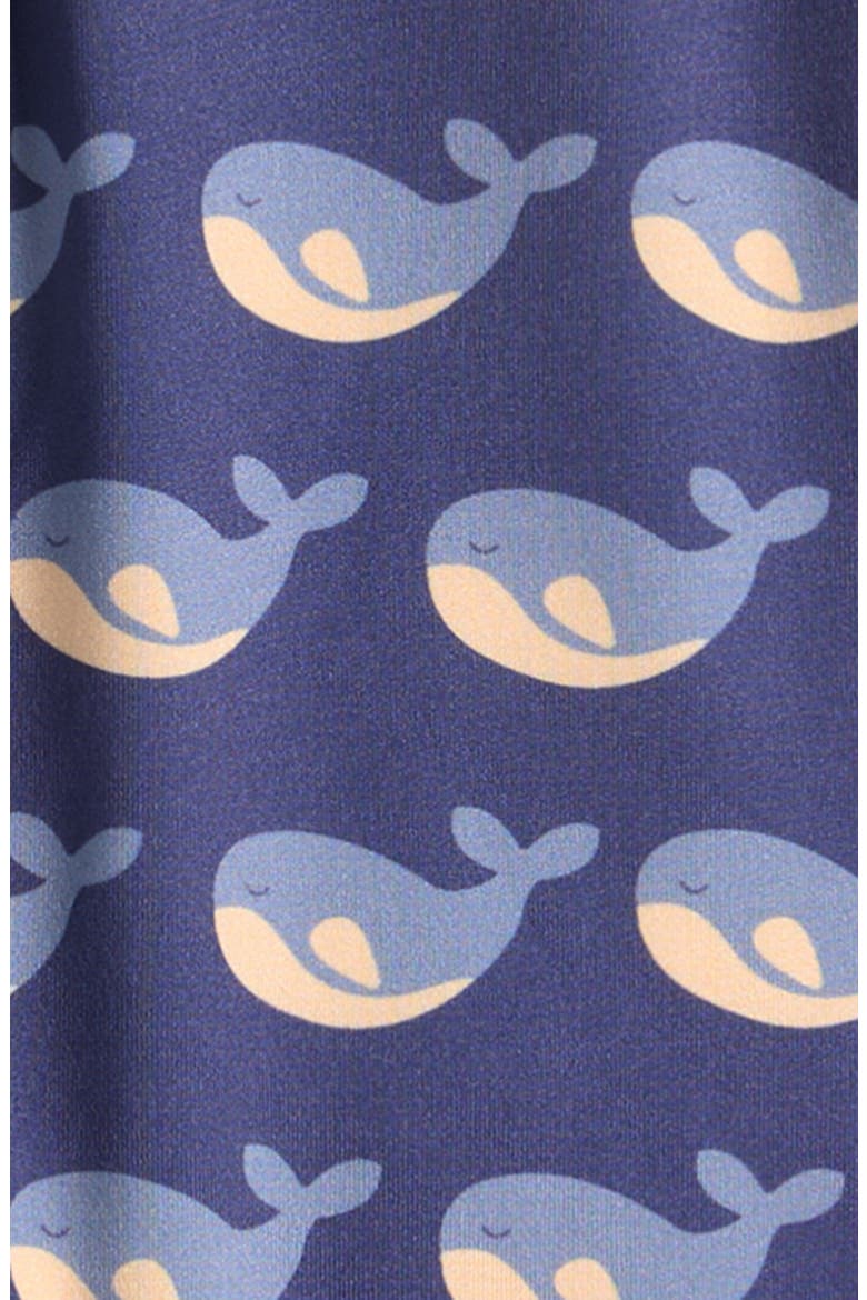 Kids' Whales UPF 50+ Long Sleeve One-Piece Rashguard Swimsuit, Alternate, color, BLUE