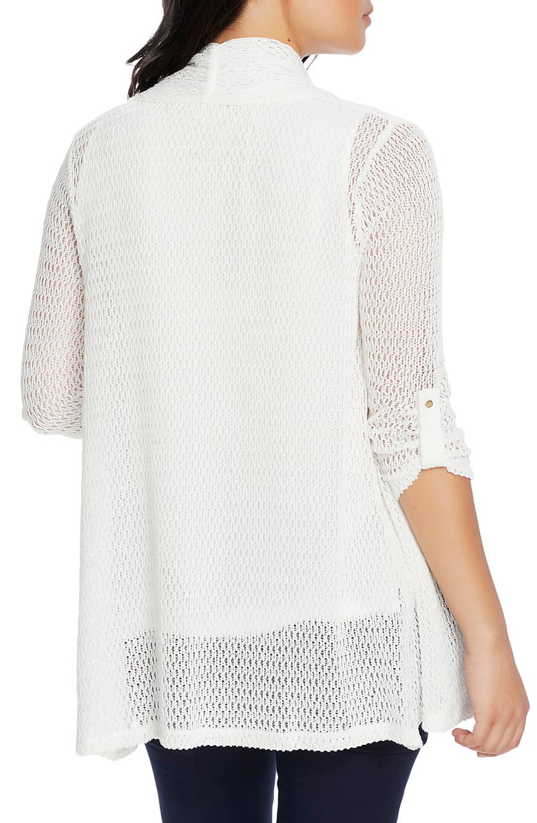 Chaus Rolled Sleeve Loose Knit Cardigan, Alternate, color,