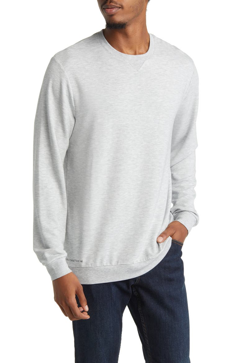 Amenities Crewneck Sweatshirt, Main, color, HEATHER LIGHT GREY