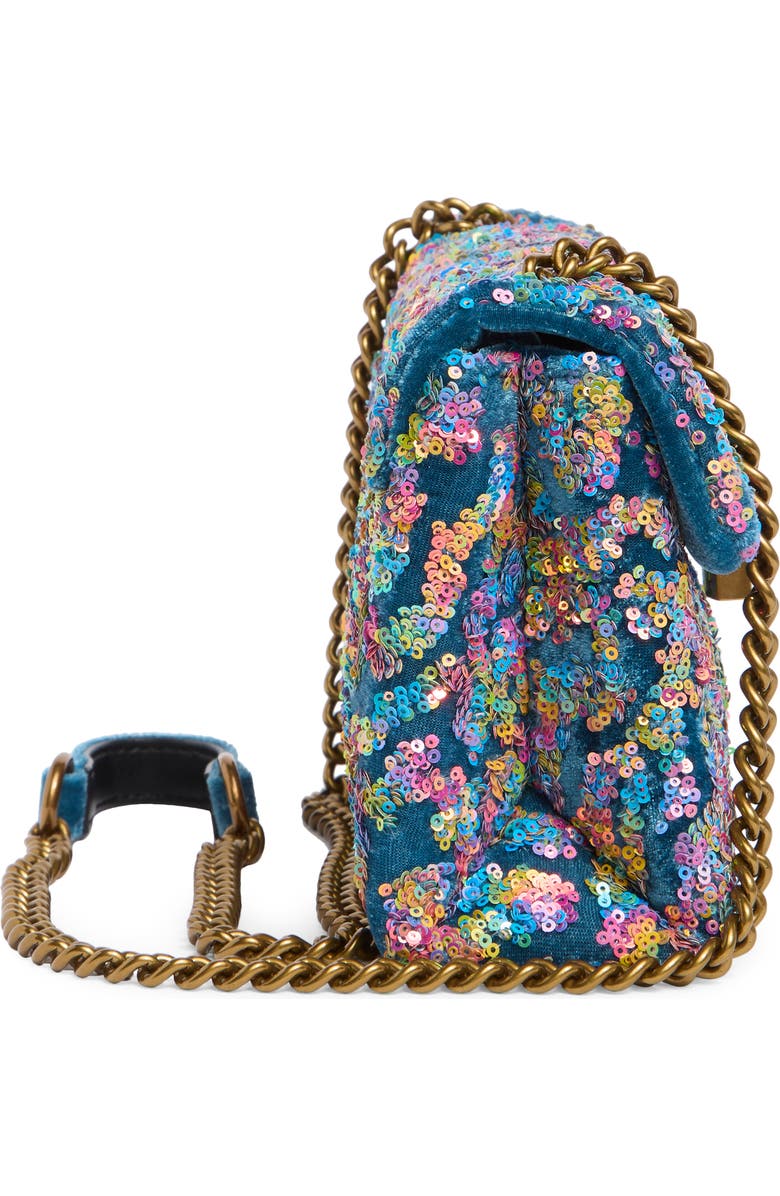 Kurt Geiger London Medium Brixton Sequins Shoulder Bag, Alternate, color, Blue Multi