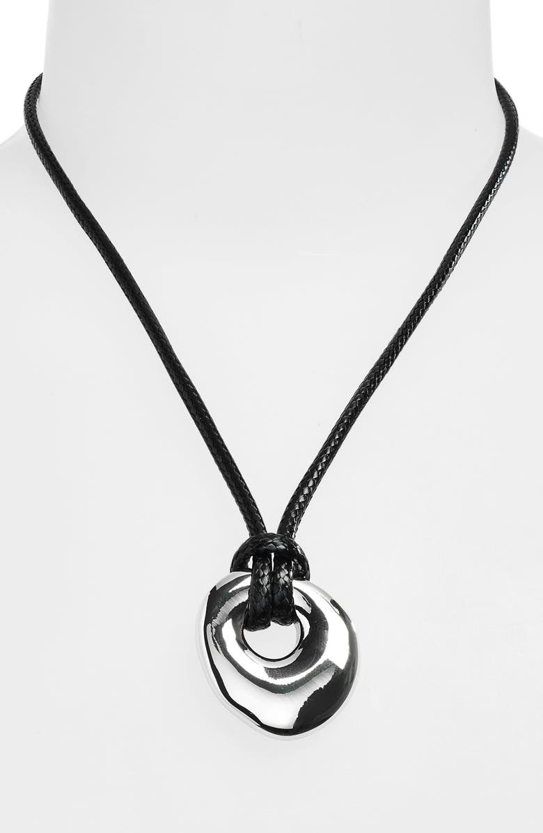 Open Edit Molten Disc Pendant Necklace, Alternate, color,