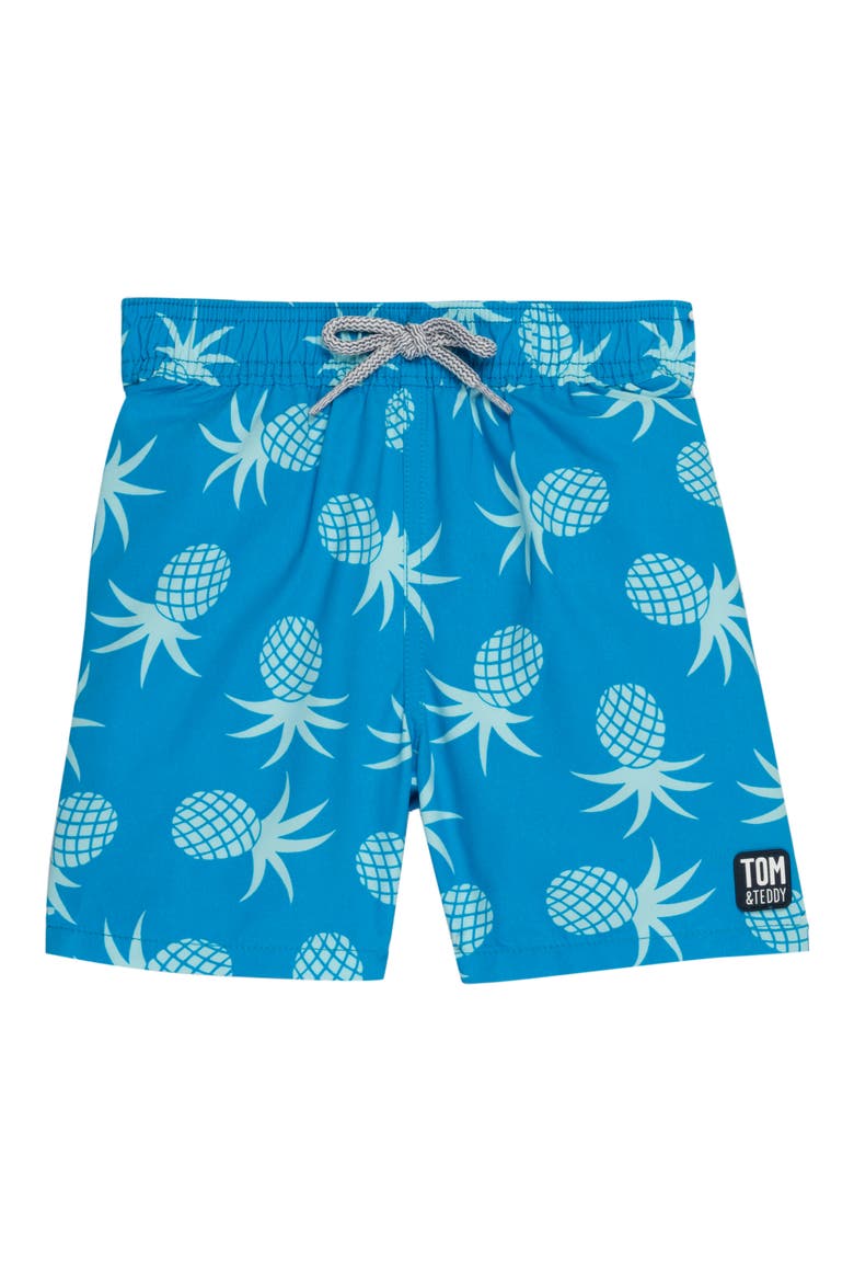 Pineapple Swim Trunks, Main, color, CRYSTAL BLUE