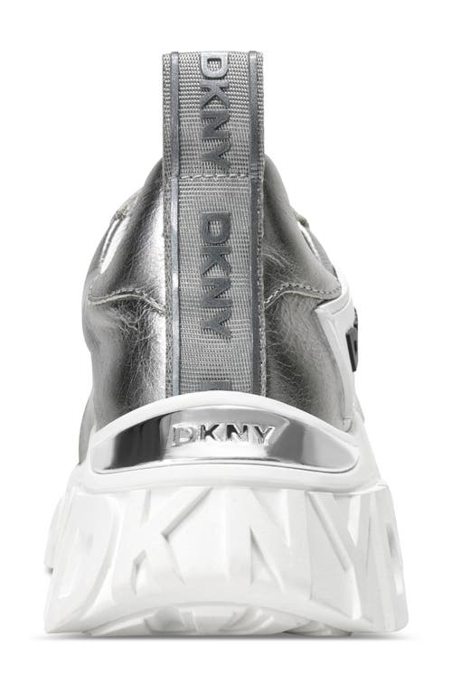 Dkny Lexie Platform Sneaker In Silver