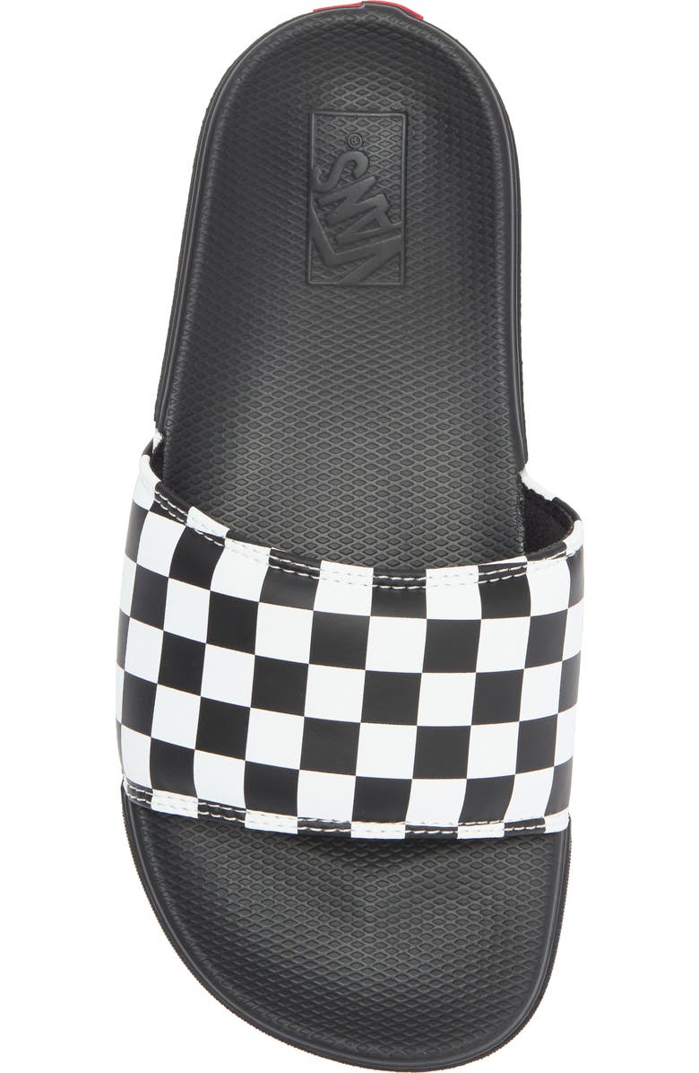 Vans Gender Inclusive La Costa Sport Slide, Alternate, color, Checkerboard True White/ Black