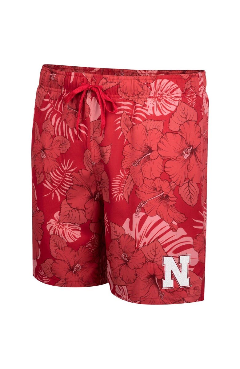COLOSSEUM Men's Colosseum Scarlet Nebraska Huskers The Dude Swim Shorts, Alternate, color, Scarlet