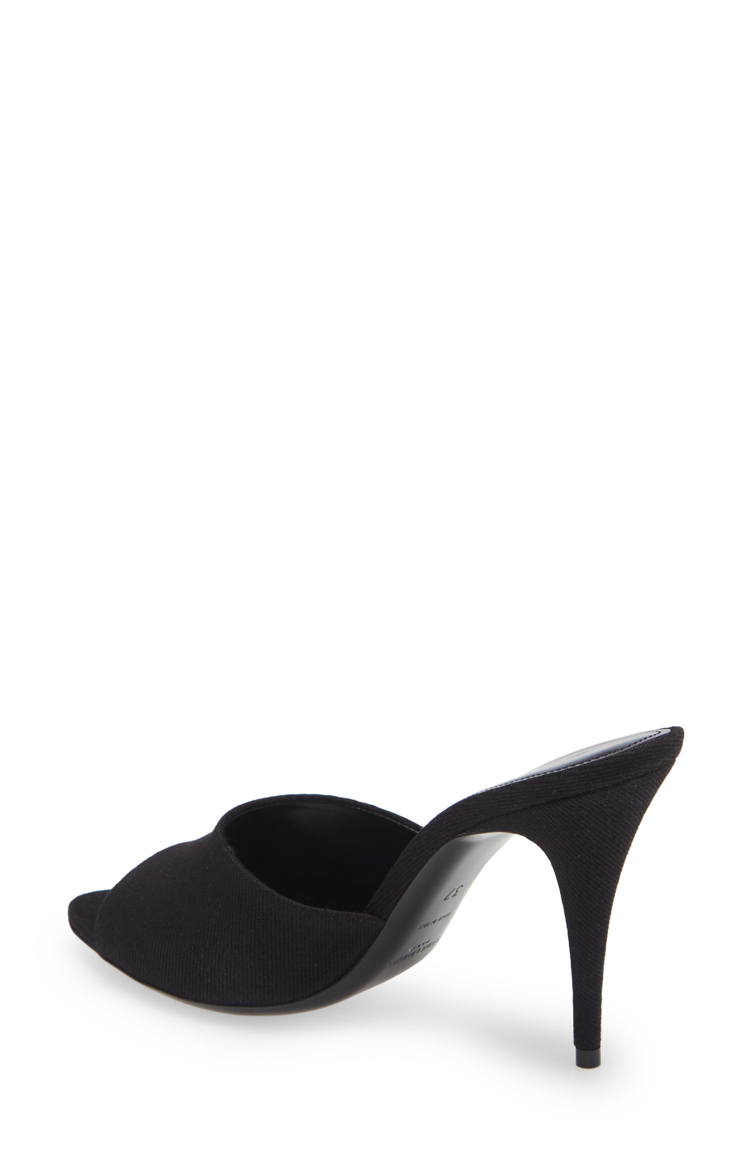 Saint Laurent La 16 Open Toe Mule Sandal, Alternate, color, 