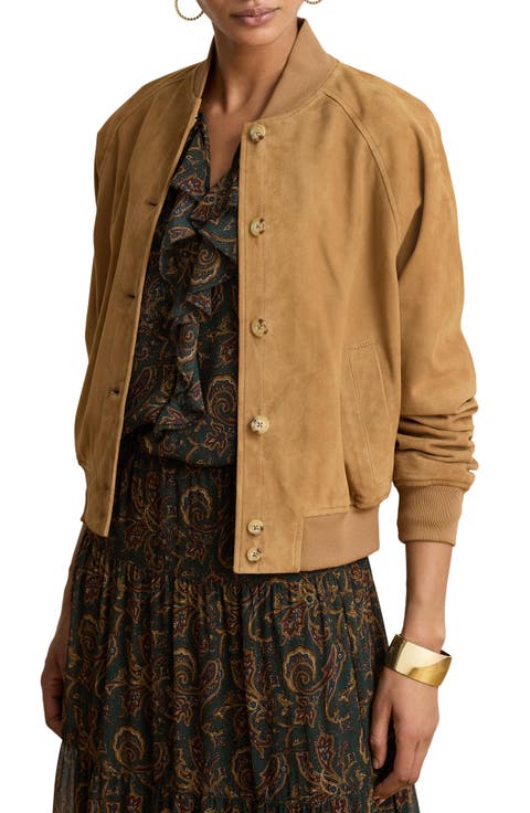 Suede Bomber Jacket