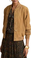 Lauren Ralph Lauren Suede Bomber Jacket