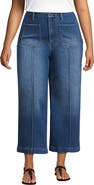Lands' End Denim High Rise Extra Wide Leg Crop Jeans