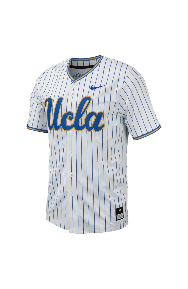 Nike Men's Nike White UCLA Bruins Pinstripe Replica Baseball Jersey, Alternate, color,