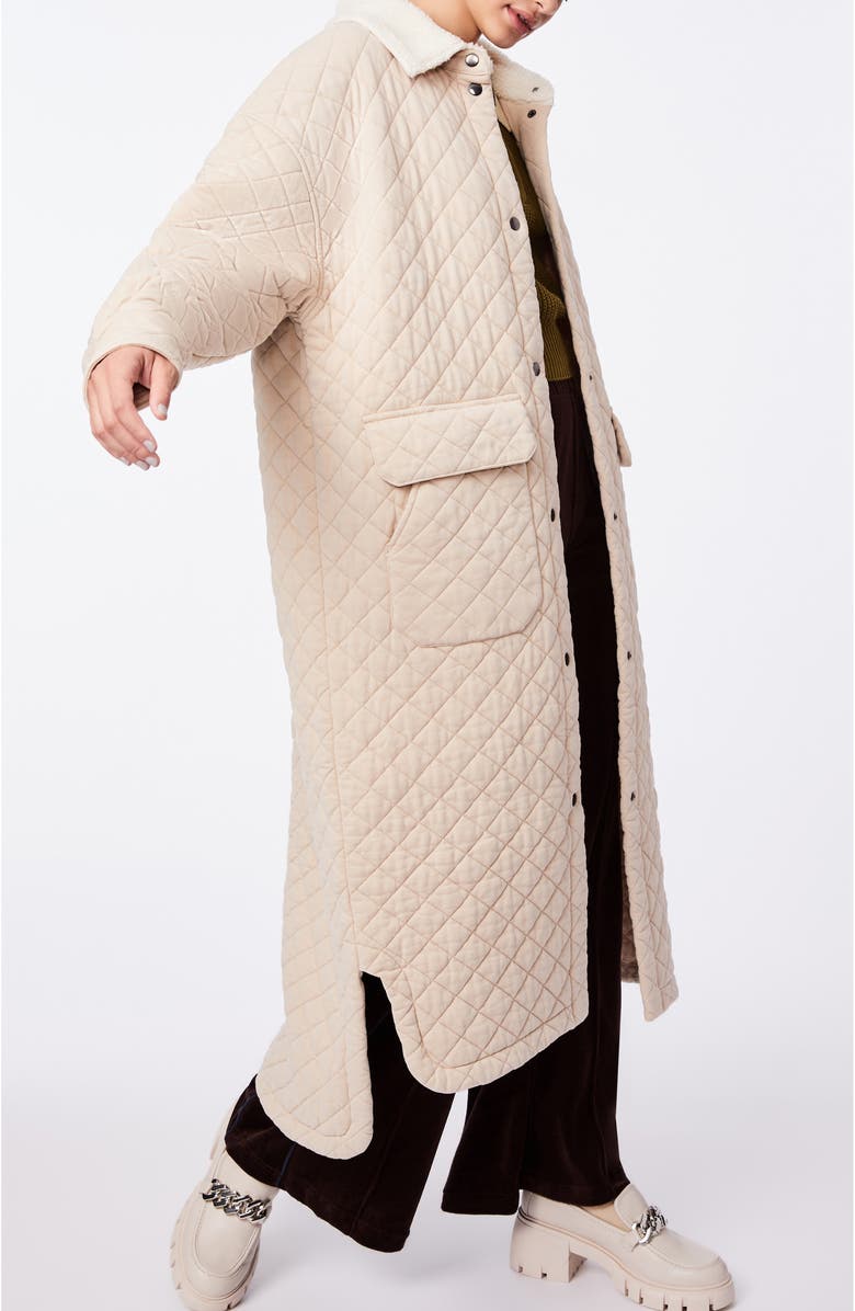 BERNIE Country Charm Quilted Longline Cotton Jacket, Alternate, color,