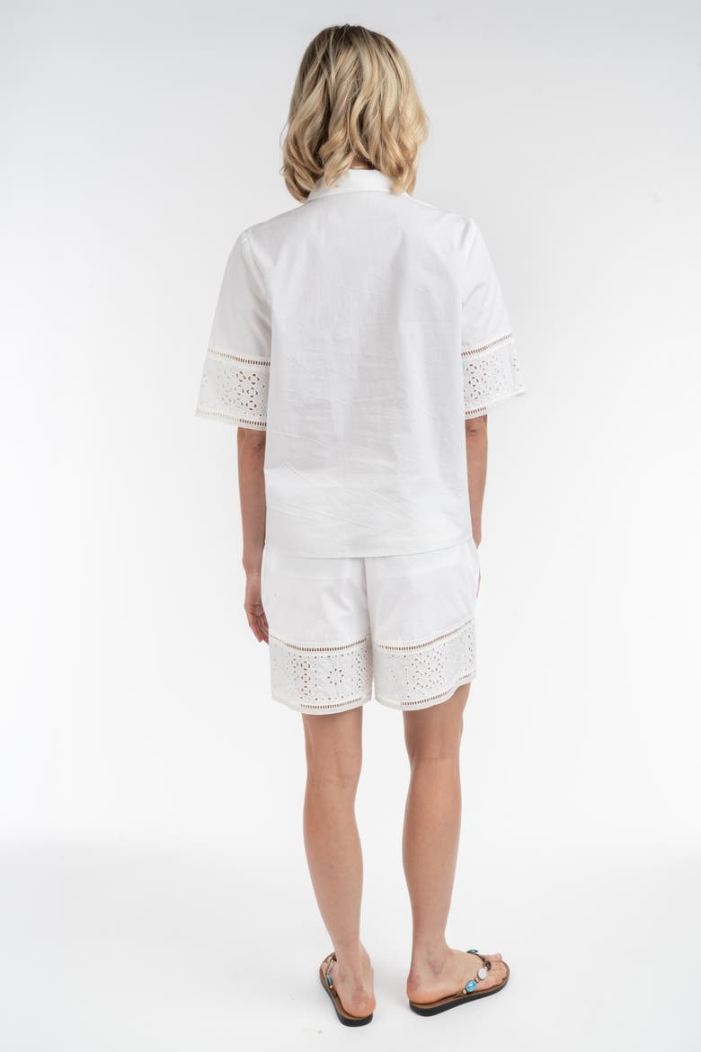 Lace Insert Everyday Blouse, Alternate, color, White