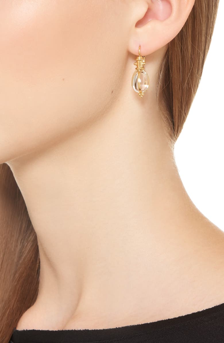 Temple St. Clair Classic Rock Crystal Amulet, Alternate, color, Yellow Gold