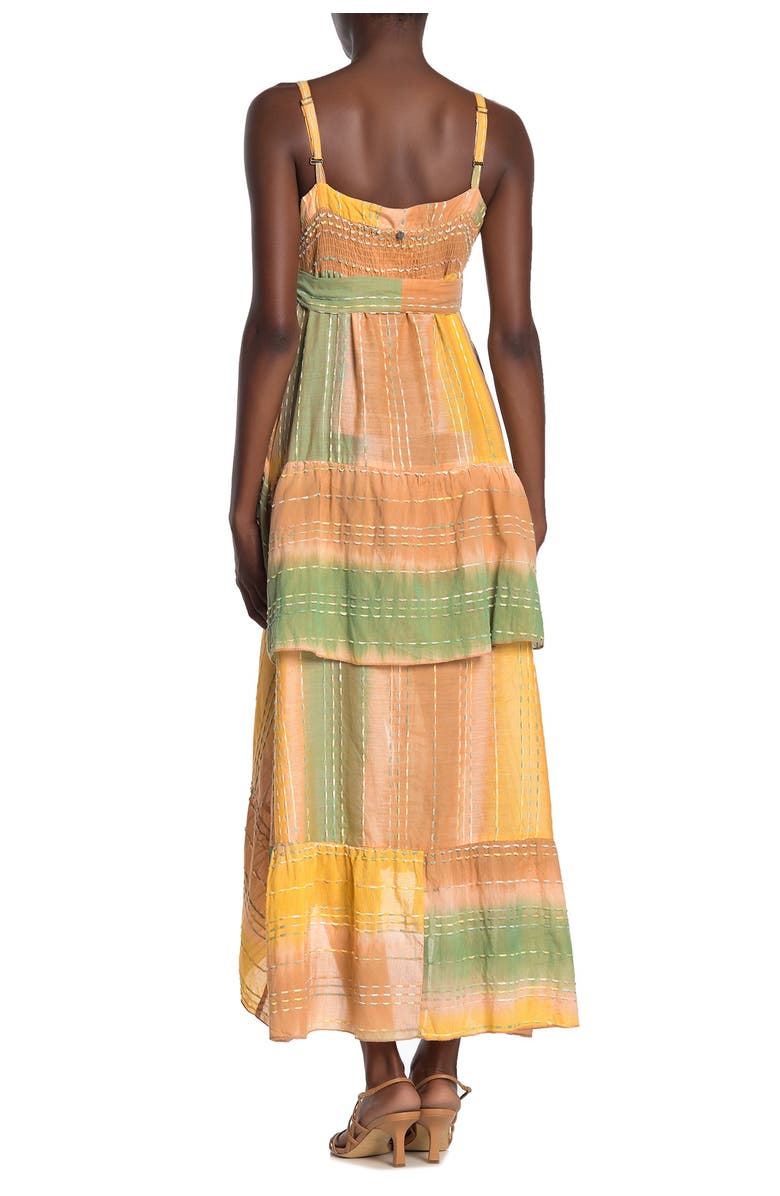 Z AND L EUROPE Square Neck Patchwork Maxi Dress, Alternate, color, 